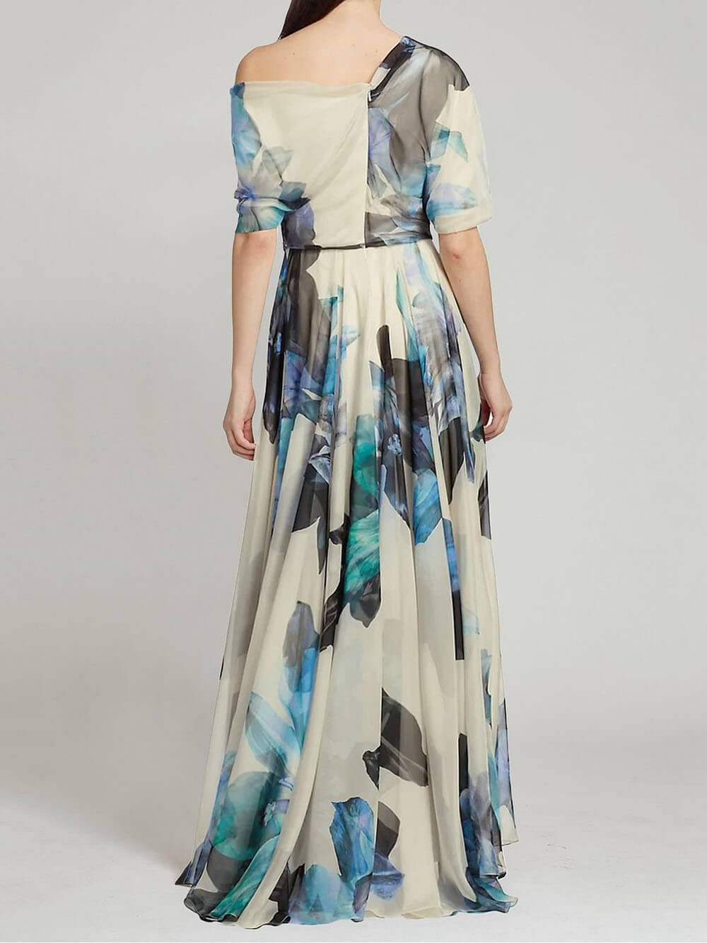 Lace-up Lolita Flared Print Dress