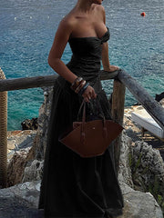 Strapless Hollow Dress