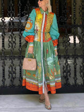 Casual Loose Fit Puff Sleeve Dress