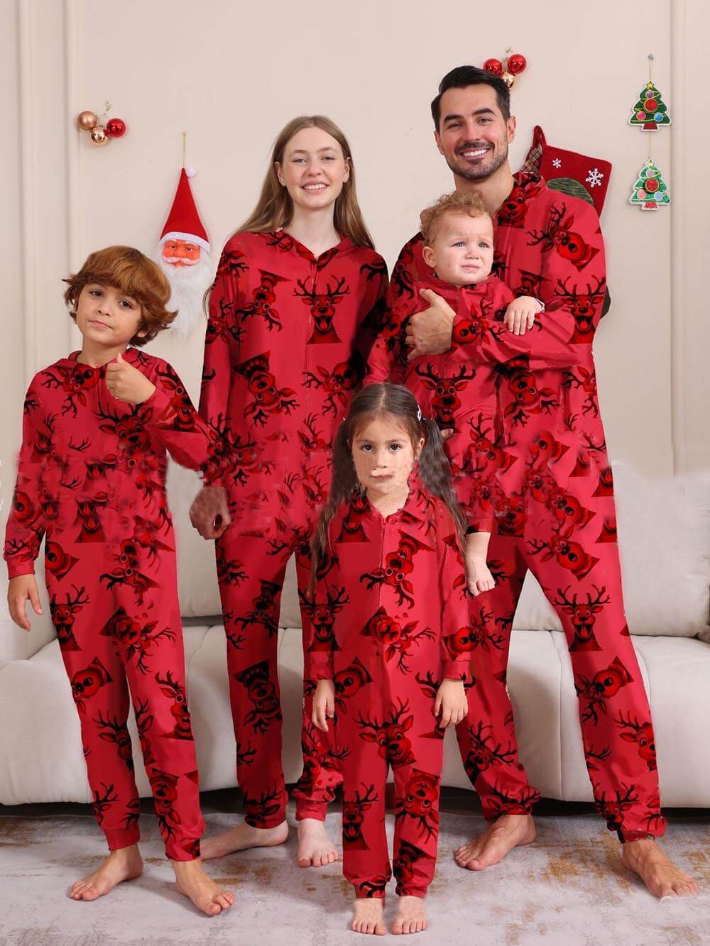 Elk Print Matching Family Onesies