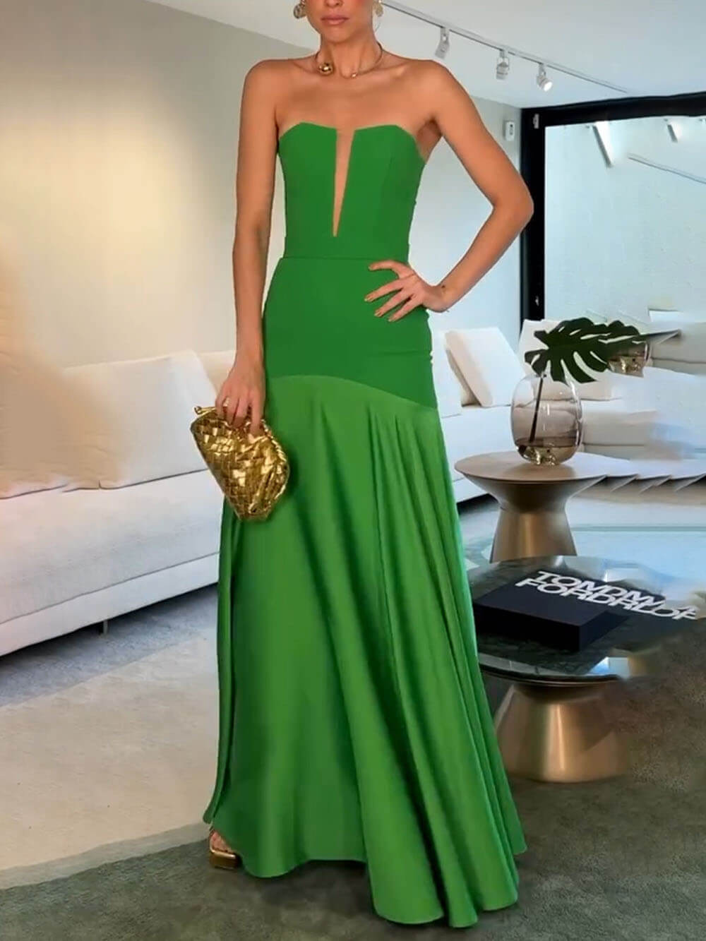 Strapless Sleeveless Bodycon Cami Dress
