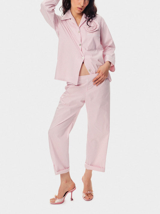 Pink Stripe Pajama Set