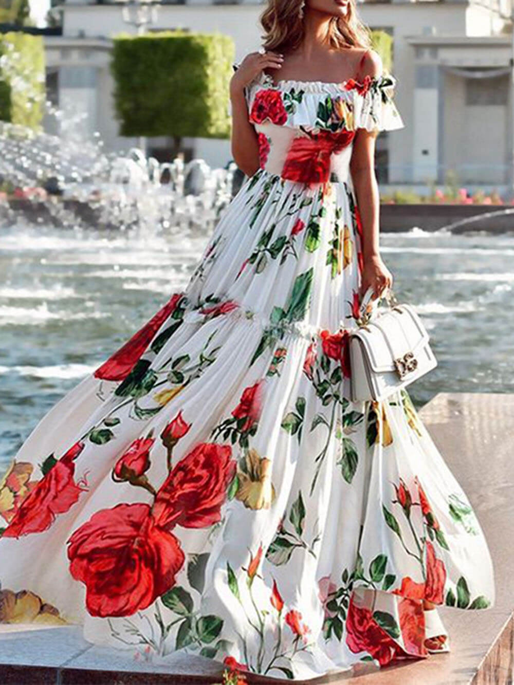 One Shoulder Printed Resort Dress