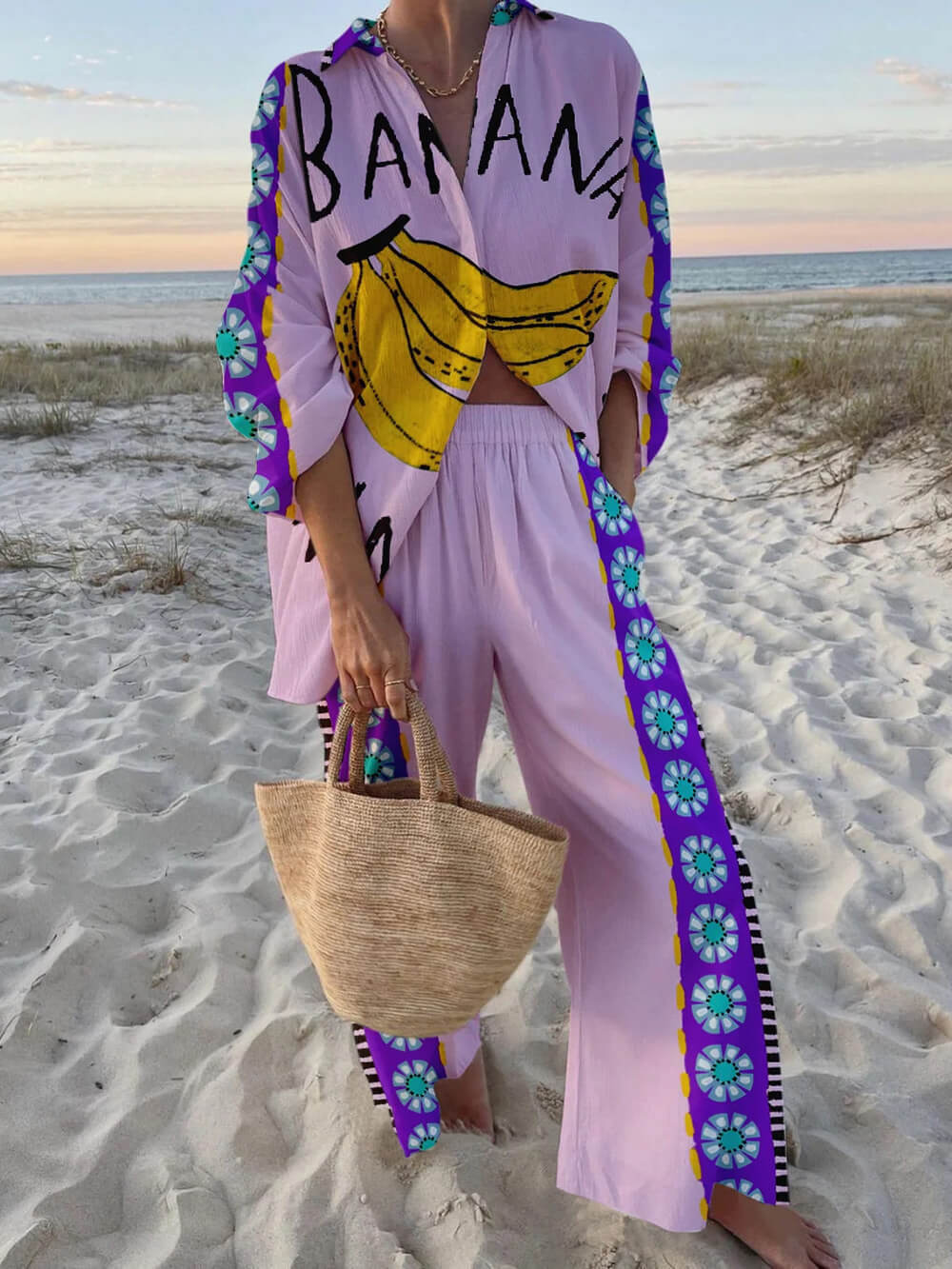 Banana Print Holiday Set