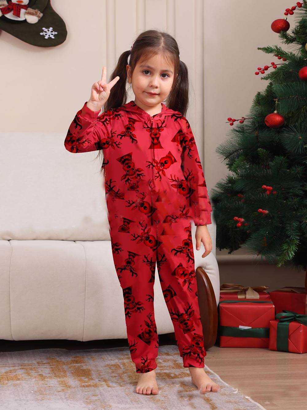 Elk Print Matching Family Onesies