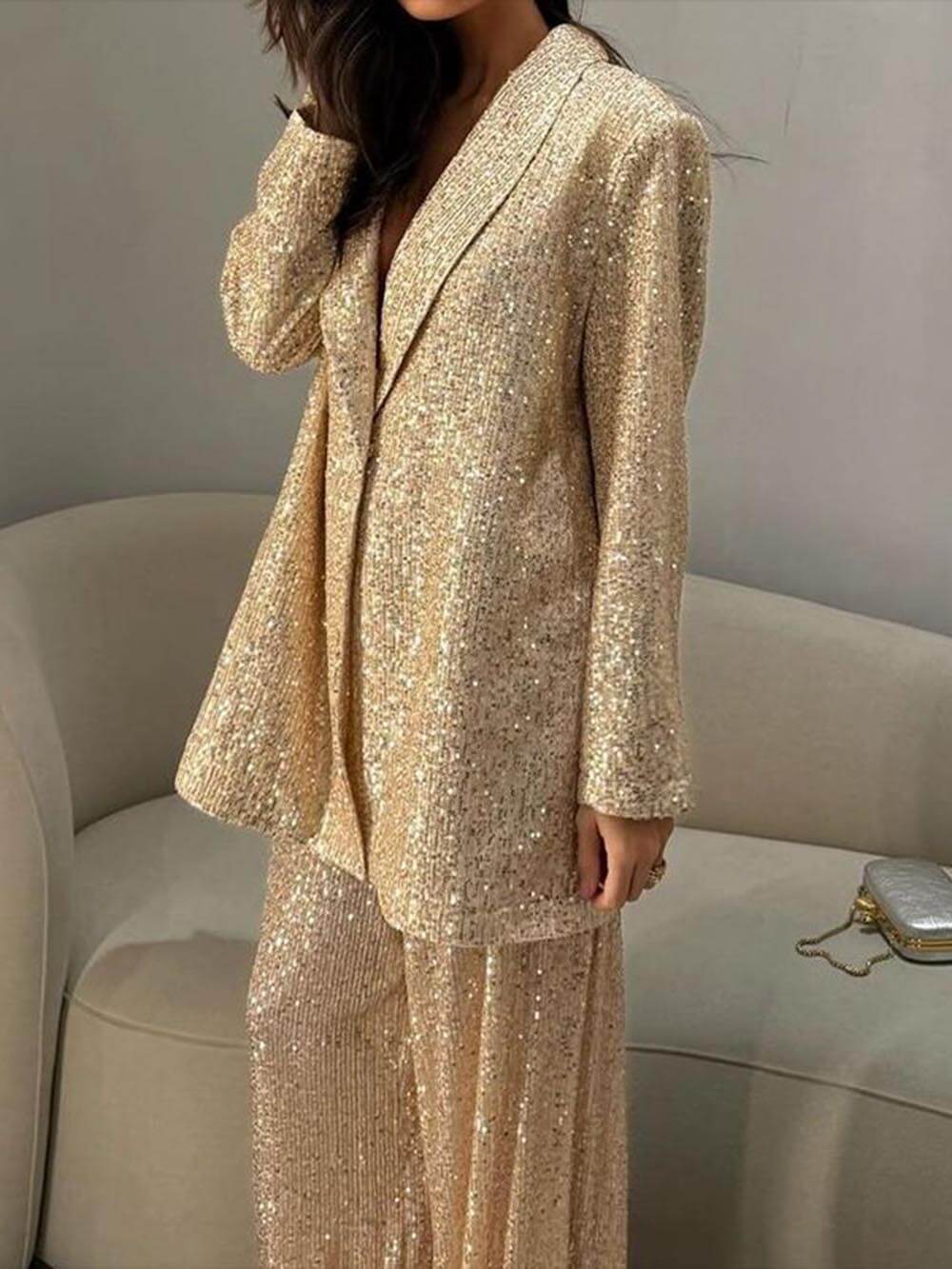 Fashion Sequin Suit Jacket