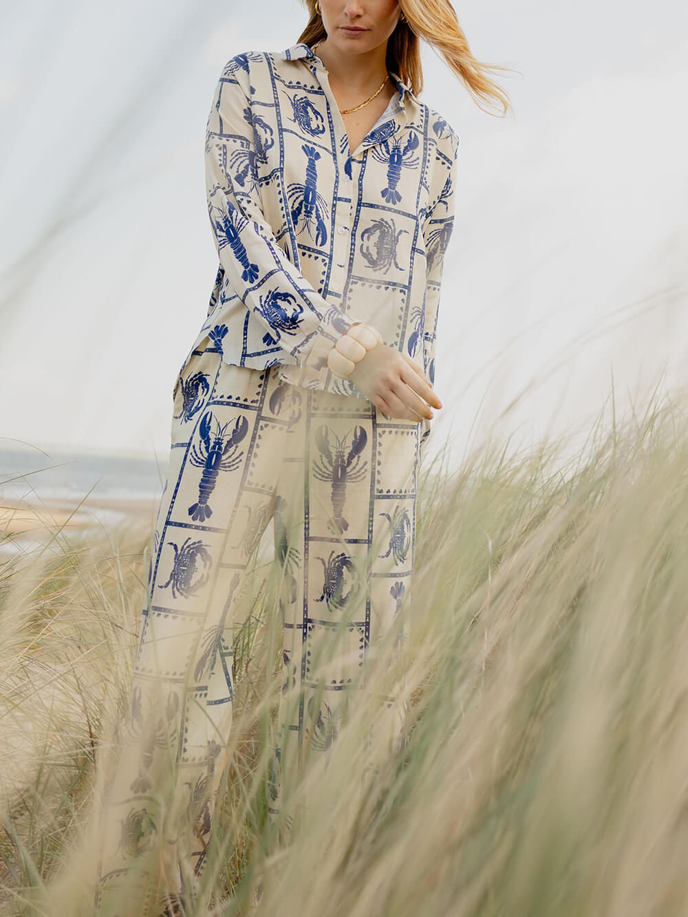 Lobster Print Loose Shirt