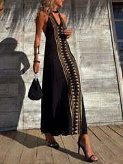 Sleeveless Cami Neckline Backless Sexy Dress