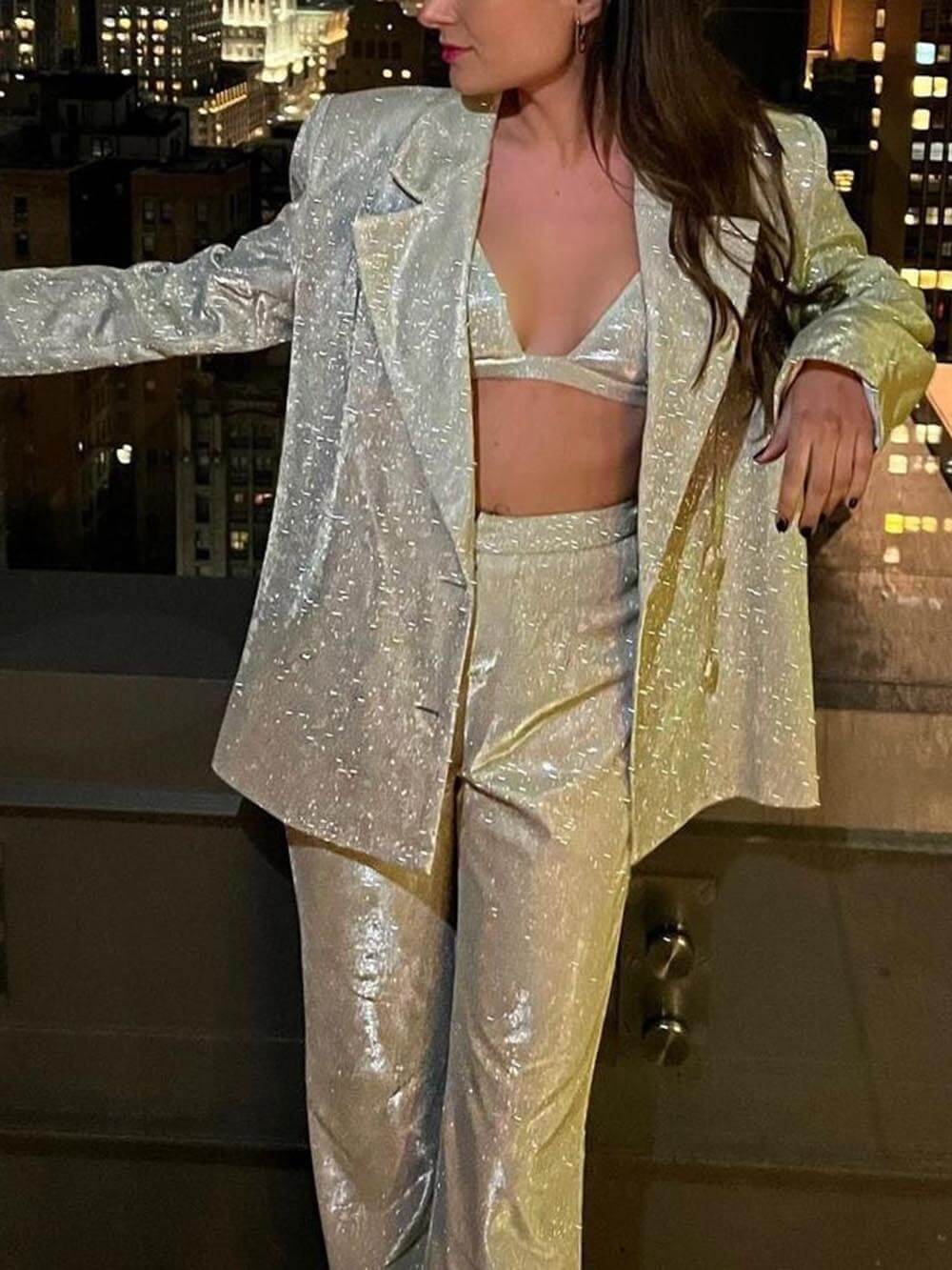 Sequin Loose Fit Blazer