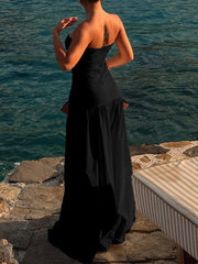 Strapless Hollow Dress