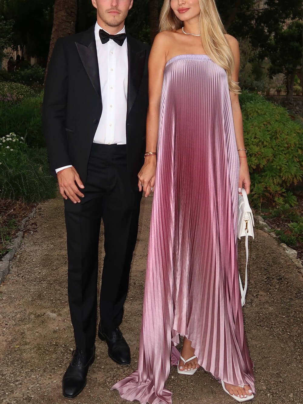 Elegant Sleeveless Strapless Mermaid Pleated Dress