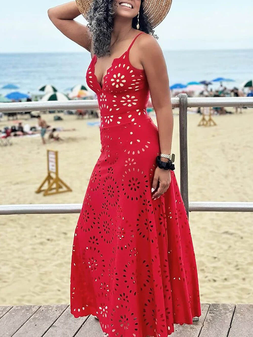 Elegant Cutout Swimsuit and Skirt Set