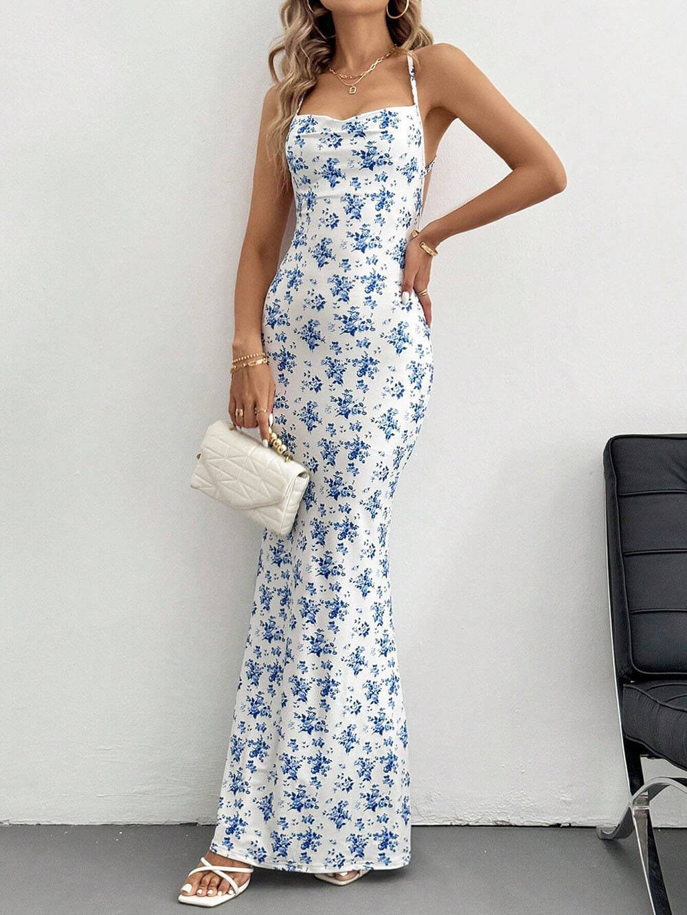 Backless Tie High-Waist Sexy Maxi Dress