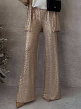 Sequin Wide‑Leg Party Trousers