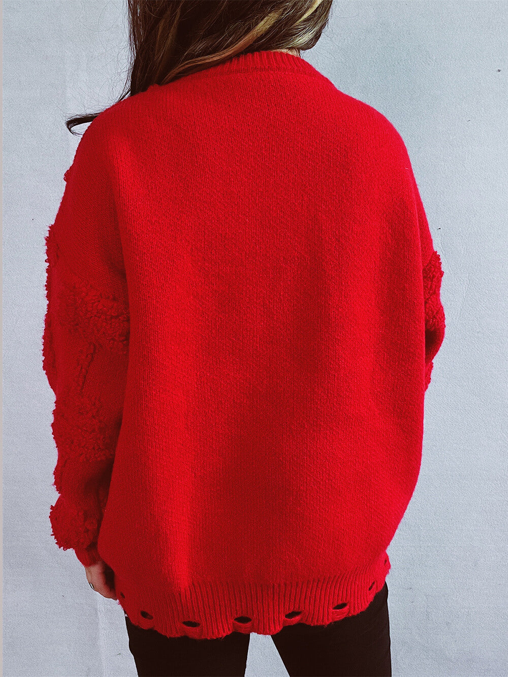 Flocked Christmas Tree Sweater