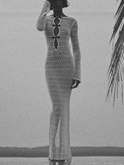 Hollow Out Split Beach Cover-Up Dress