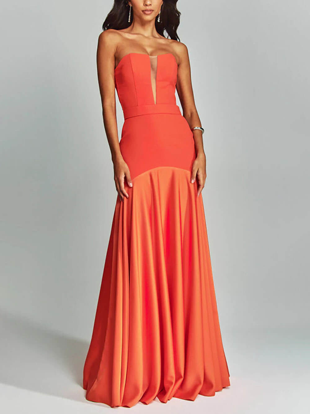 Strapless Sleeveless Bodycon Cami Dress