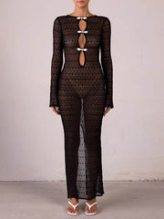 Hollow Out Split Beach Cover-Up Dress