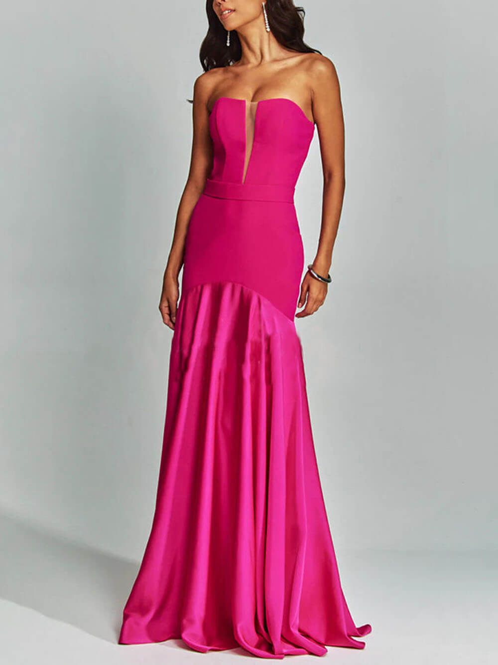Strapless Sleeveless Bodycon Cami Dress
