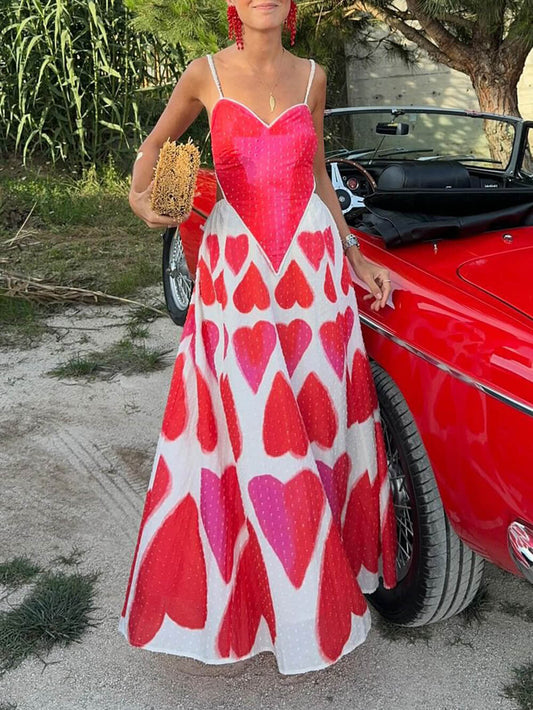 Elegant Painted Hearts Dress