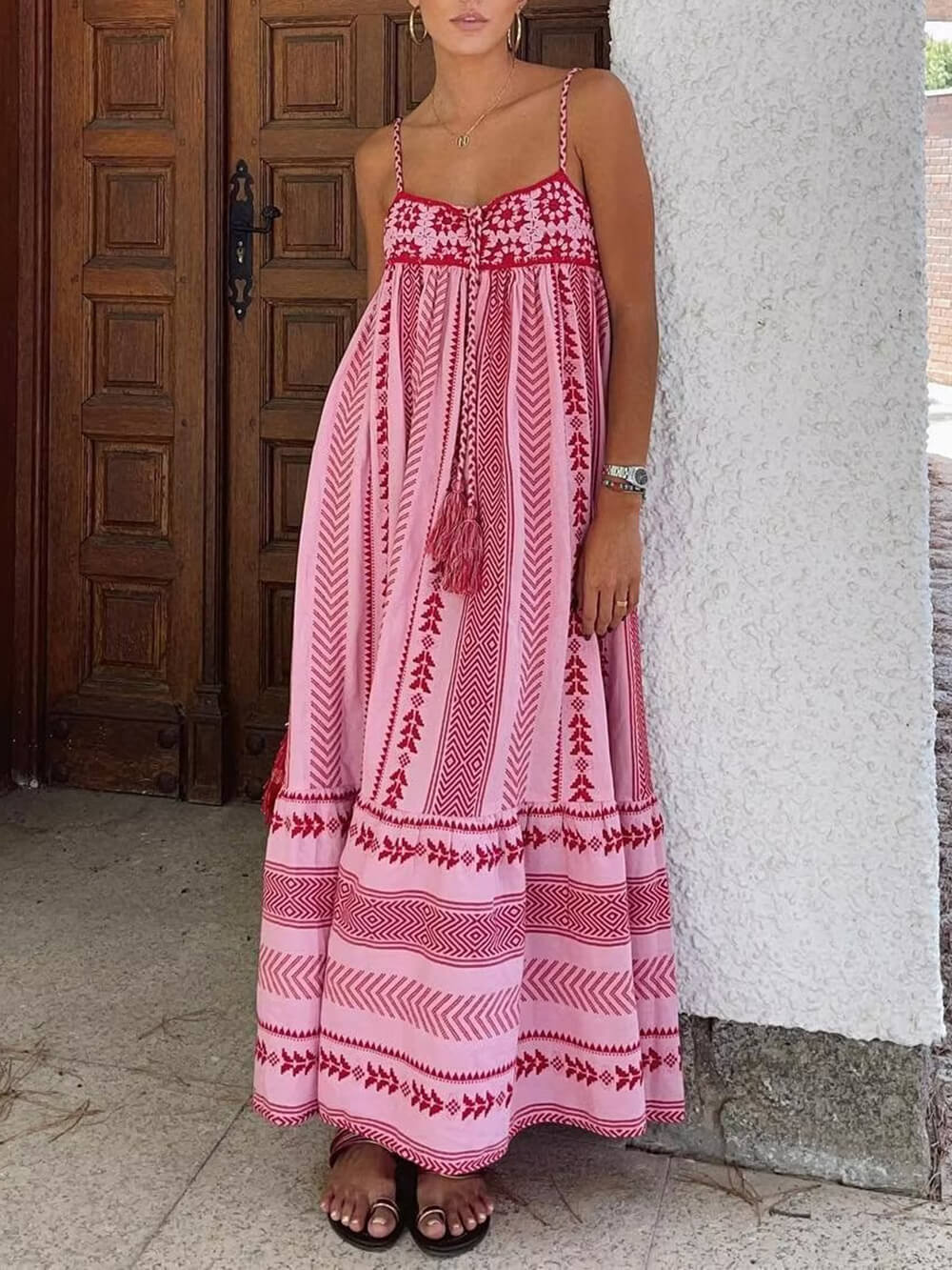 Crochet Knit Floral Dress