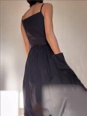 Strapless Square Neck Tie Dress