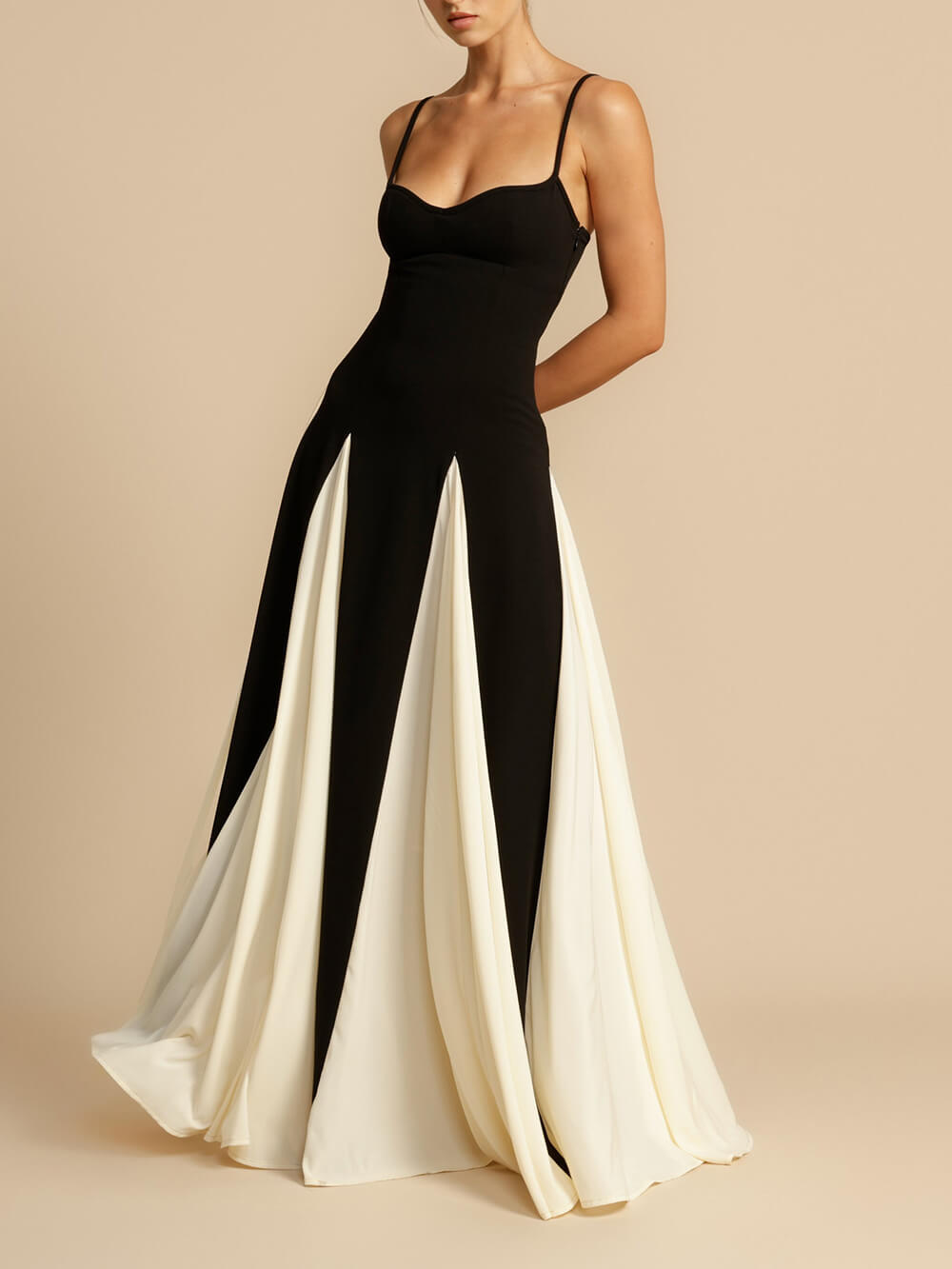 Loose A-Line Chic Colorblock Cami Dress