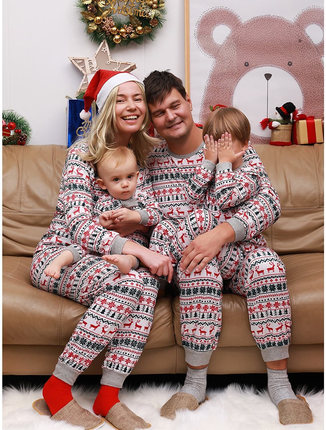 Snowflake Tree Matching Family Pajamas