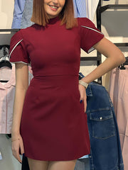 Collared Bow Detail Dress