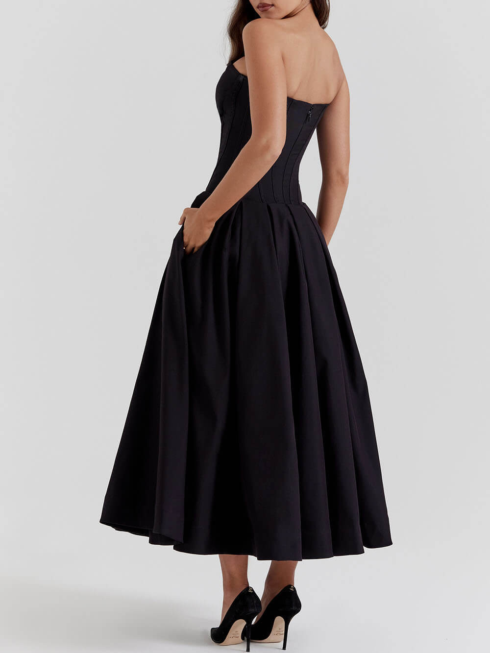 Deep V Neck Sleeveless Backless Madi Dress