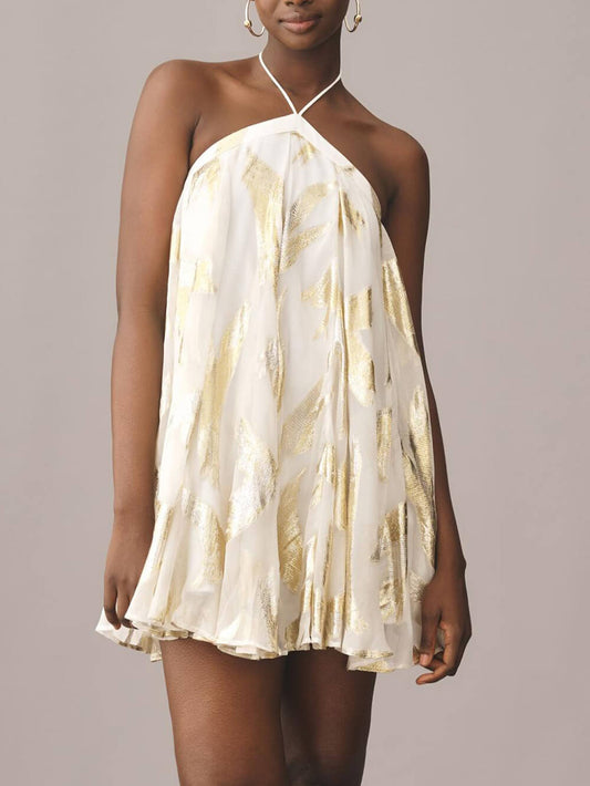 Fashion Halter Chiffon Dress