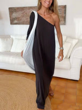 One Shoulder Side Statement Maxi Dress