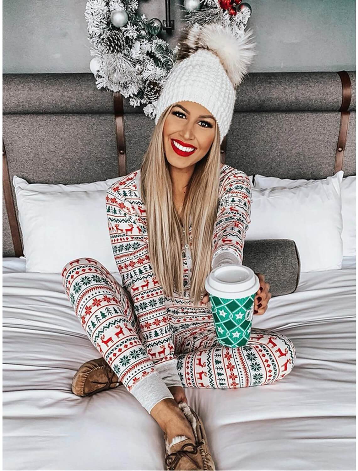 Snowflake Tree Matching Family Pajamas