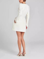 Chic U-Neck Long Sleeve Beaded Dress