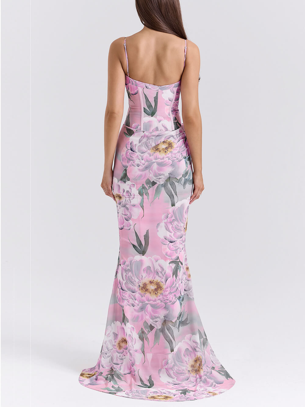 Floral Sexy Fitted U-Neck Cami Dress