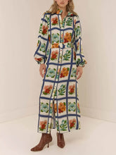 Stylish Open-Front Casual Belted Linen Dress