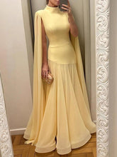 Elegant Mesh Panel Sleeveless Cape Dress