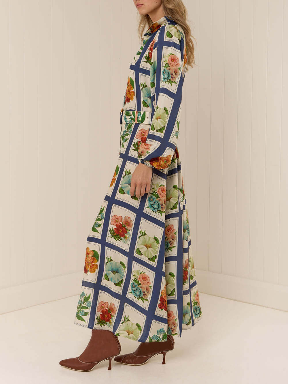 Stylish Open-Front Casual Belted Linen Dress