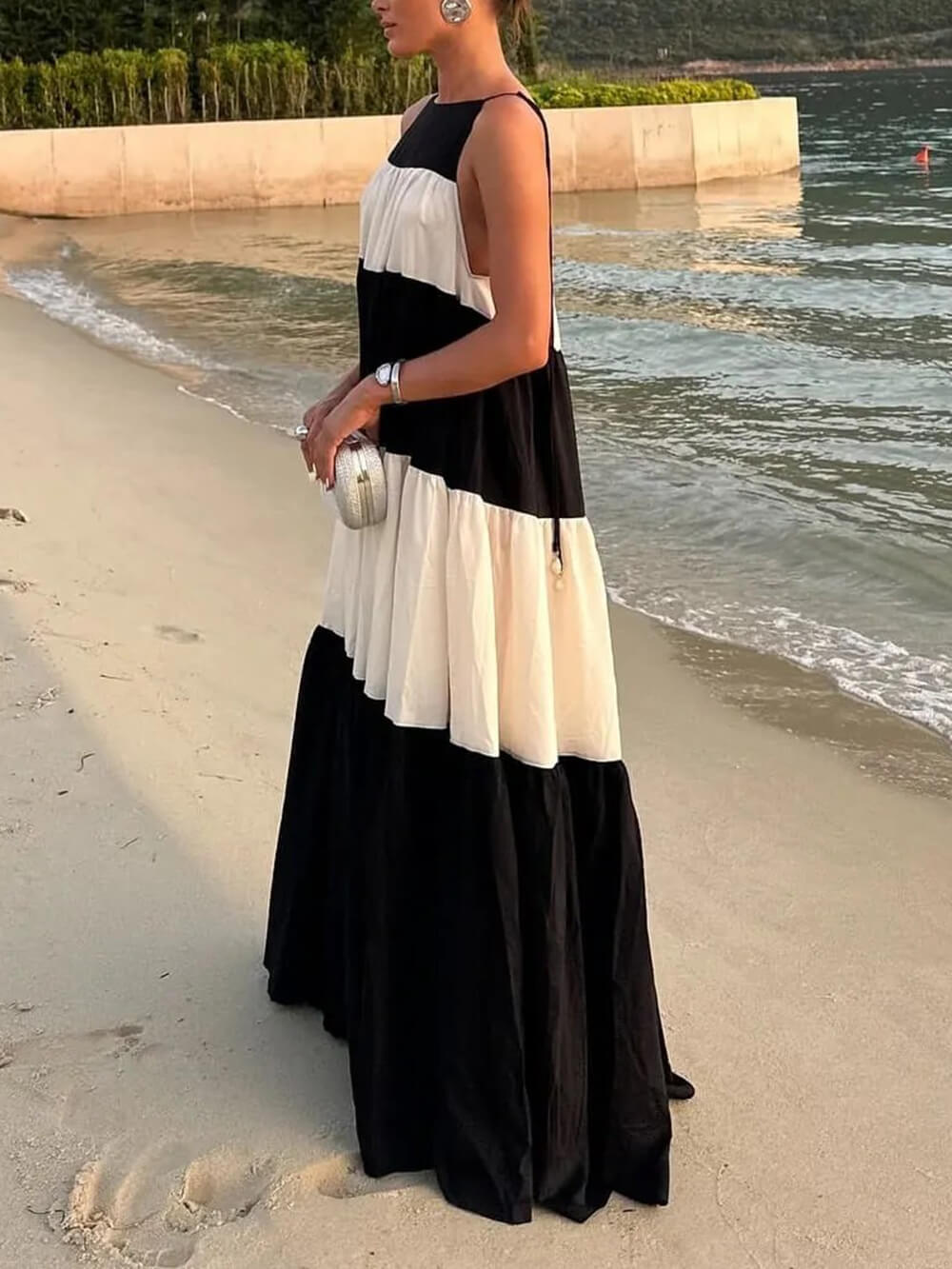 Sleeveless Waist-Tied Maxi Dress