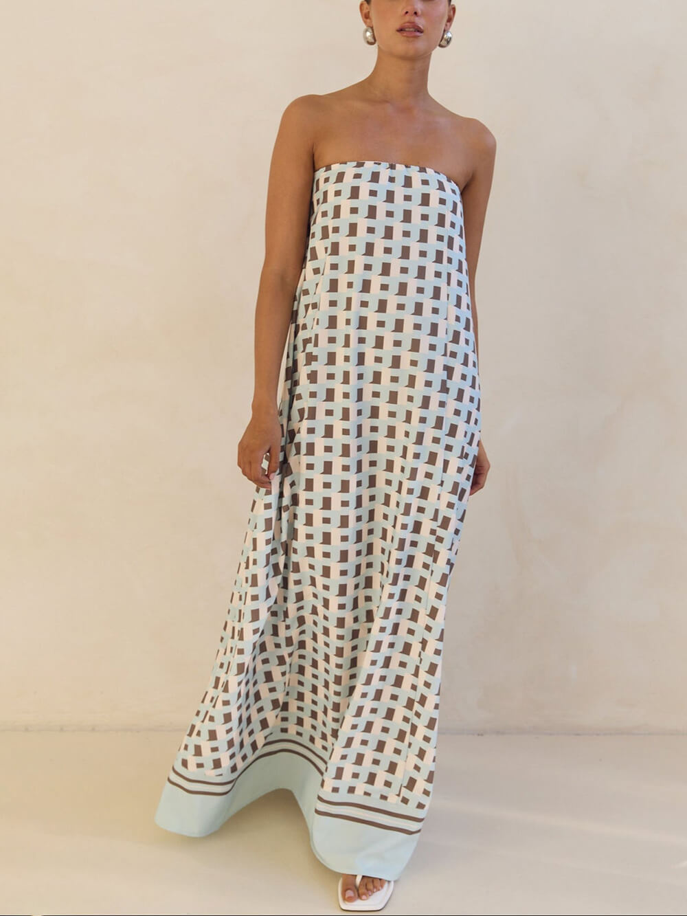 Sexy Strapless Off-Shoulder Floral Dress