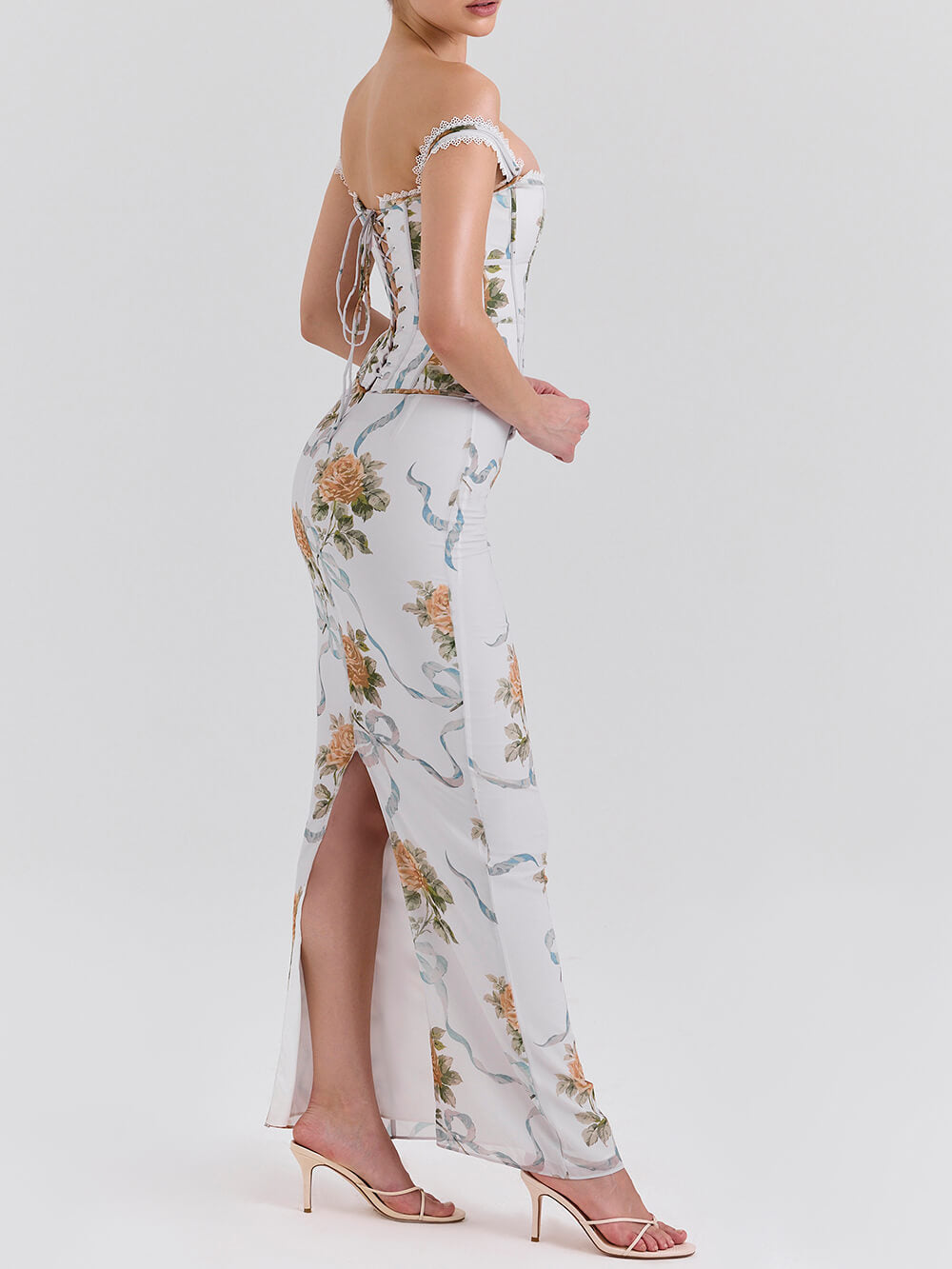 Vintage Floral Oil Painting Bodycon Dress