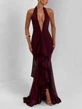 Mesh Panel Elegant Maxi Dress