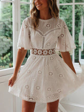 Backless Cutout Fringe Trim Summer Dress