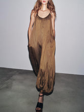 Casual Pleated Full Length Jumpsuit