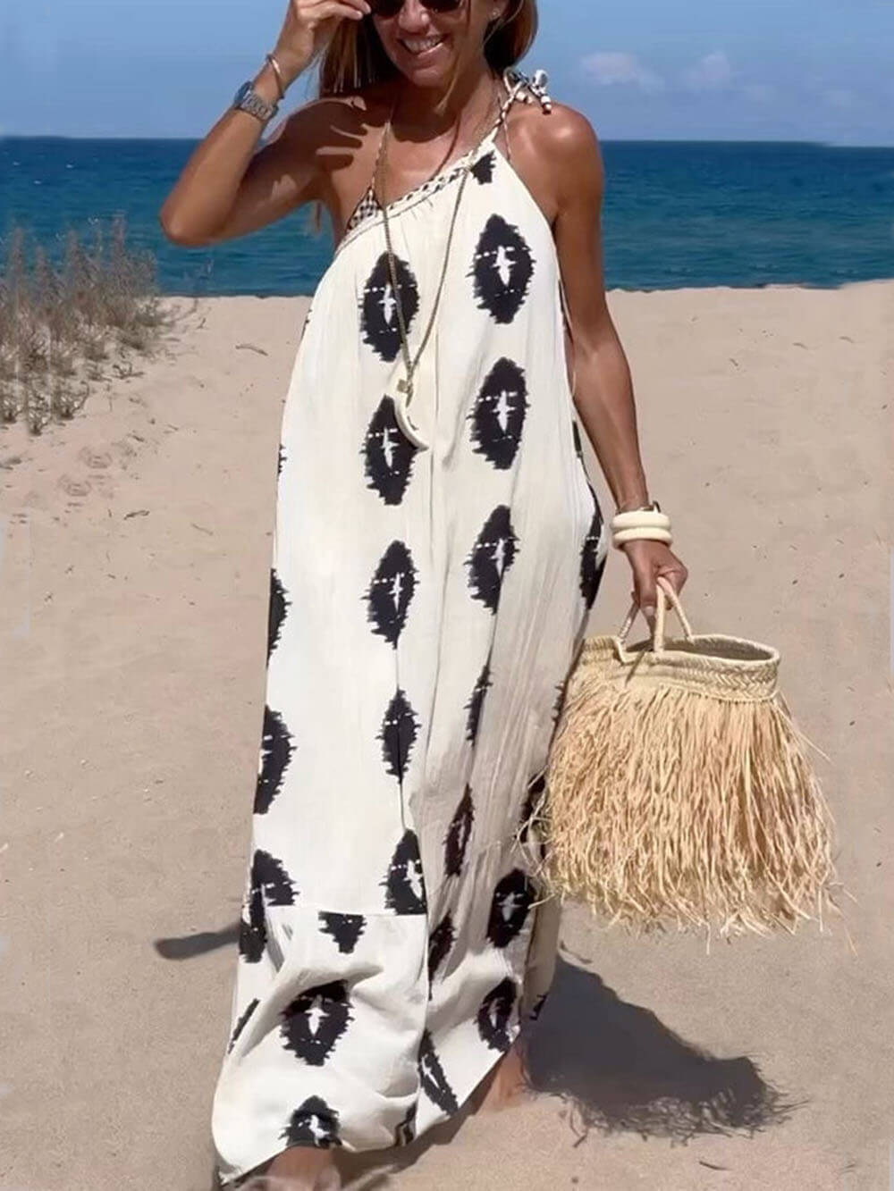 French Style Asymmetrical Cami Dress