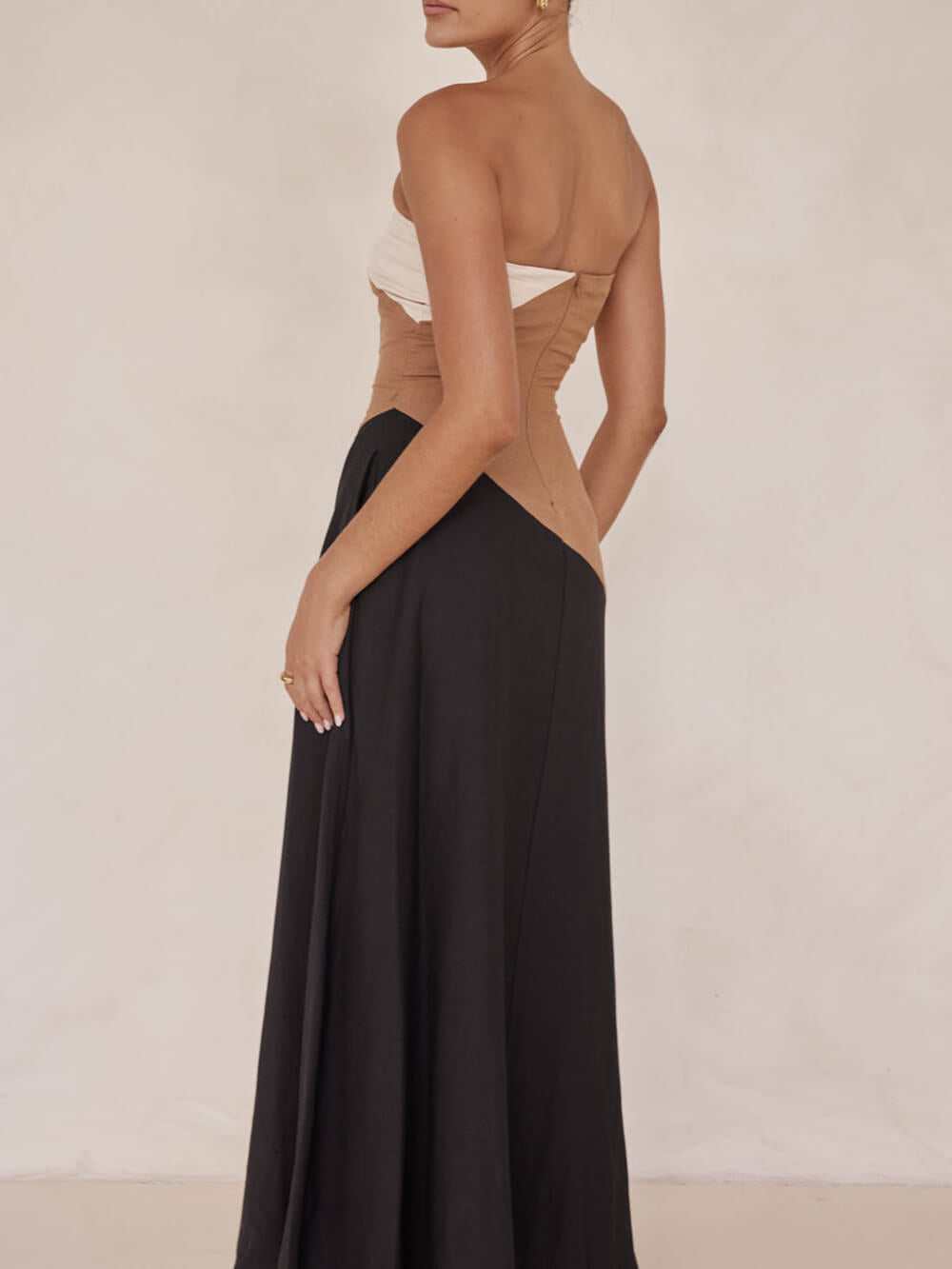 Asymmetrical Color-Blocked Dress