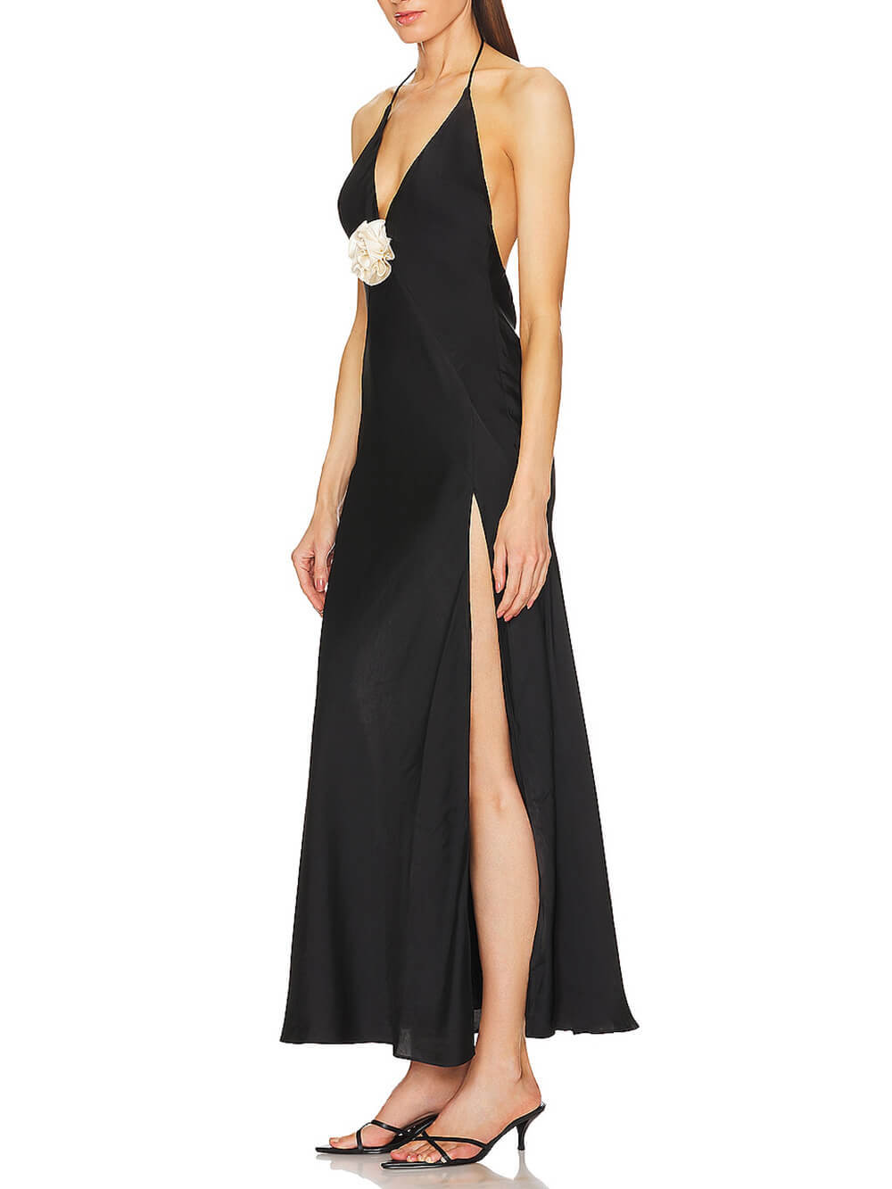 Sexy V-Neck Backless Chiffon Dress