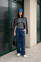 Corduroy Paneled Double Pocket Cargo Pants