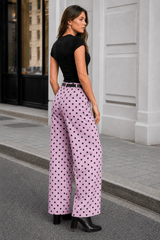 Polka Dot Loose Mid Rise Jeans