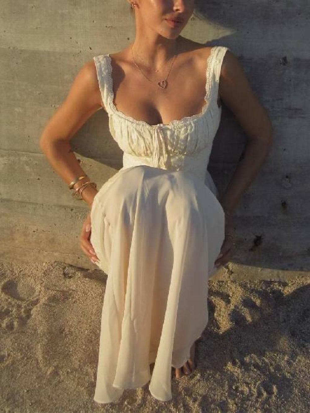Lace Top & Fishtail Dress Set